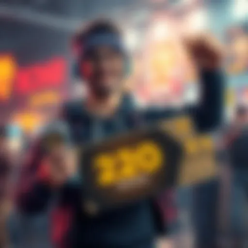 A gamer celebrating a 25% badge bonus while holding 220 parcels, representing daily earnings in a gaming environment.