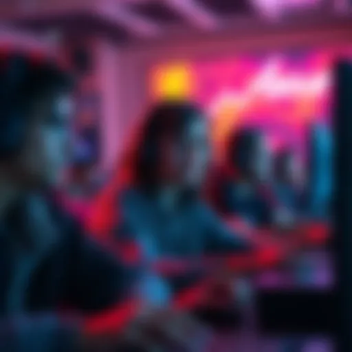 Group of gamers looking disappointed at their screens due to performance issues after a recent update