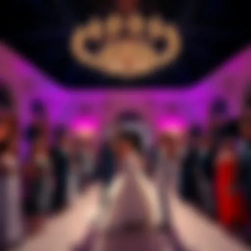 Ripple CEO Brad Garlinghouse and guests celebrating at a luxurious wedding venue in France with a high-profile celebrity guest list