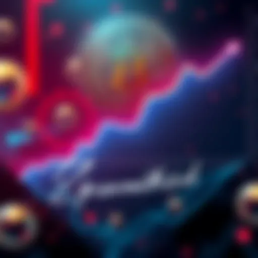 A visual representation showing the downward trend of Gavin Wood's DOT coin, with a chart indicating losses for investors over time.