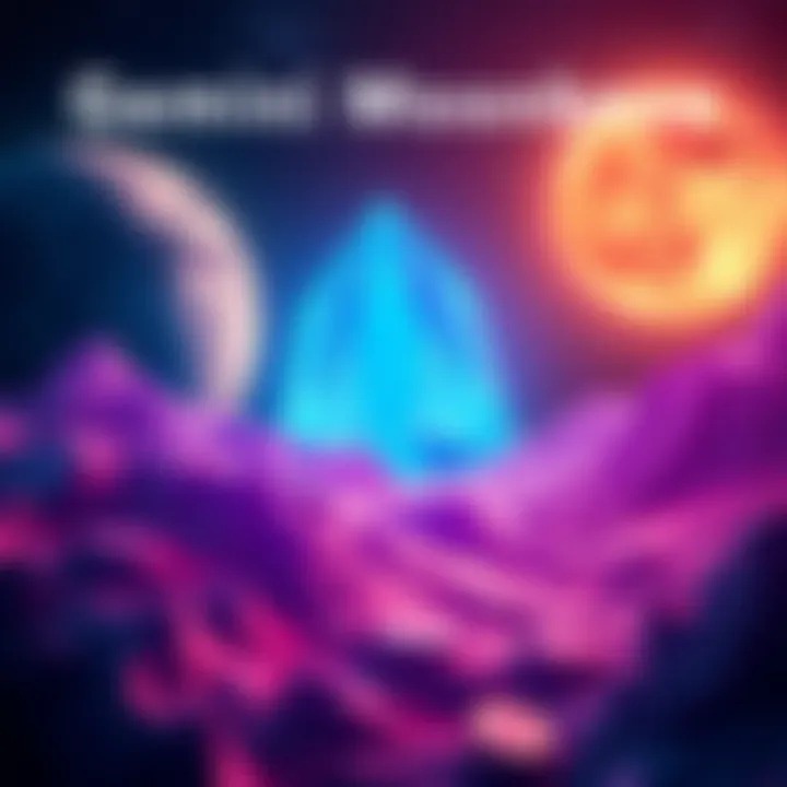 A graphic showing the transition from Gemini to Gemini Moonbase, LLC, with elements symbolizing digital finance and technology.