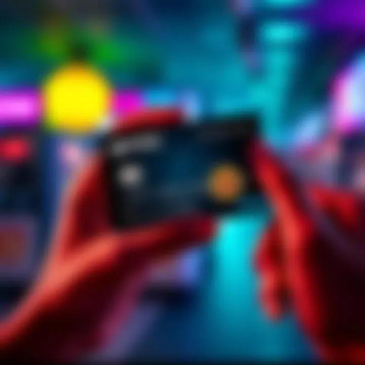 A person holding a Gemini credit card with icons showing 4% gas rewards and Bitcoin rewards