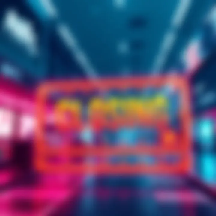 Graphic showing a digital marketplace closing sign with NFTs and cryptocurrency symbols