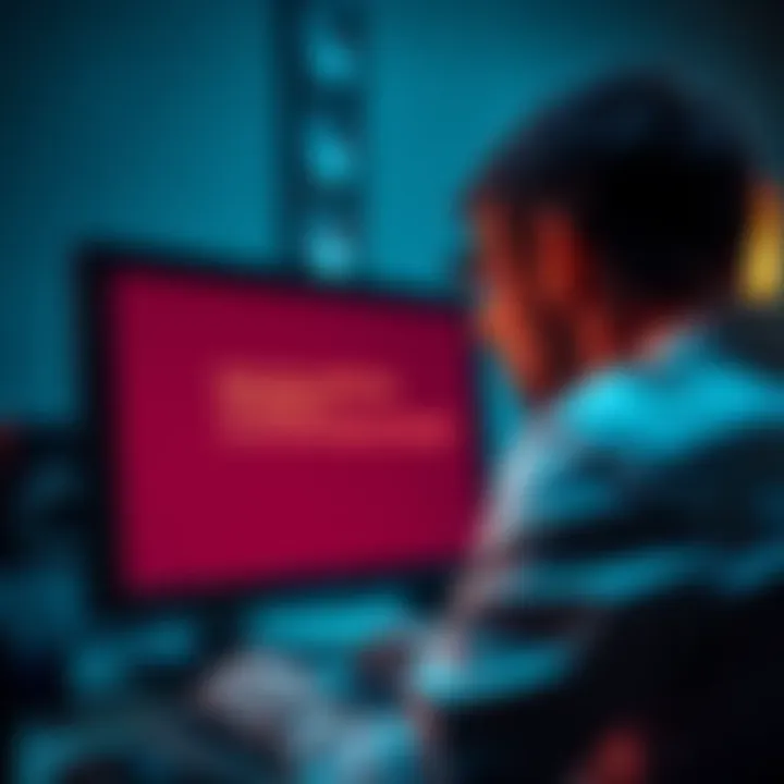 A frustrated person looking at a computer screen showing an error message for a withdrawal on Gemini