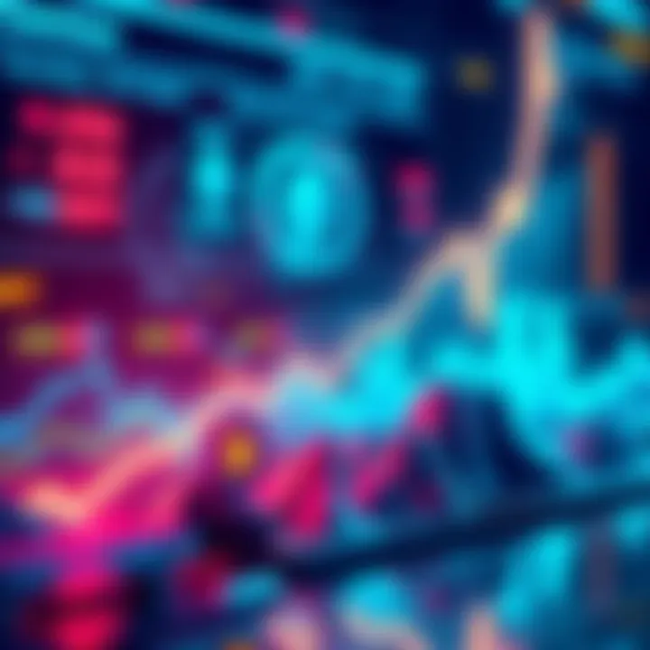 A graphic showing a downward trend in stablecoins alongside an upward trend in Ethereum DeFi options, symbolizing the market shift.