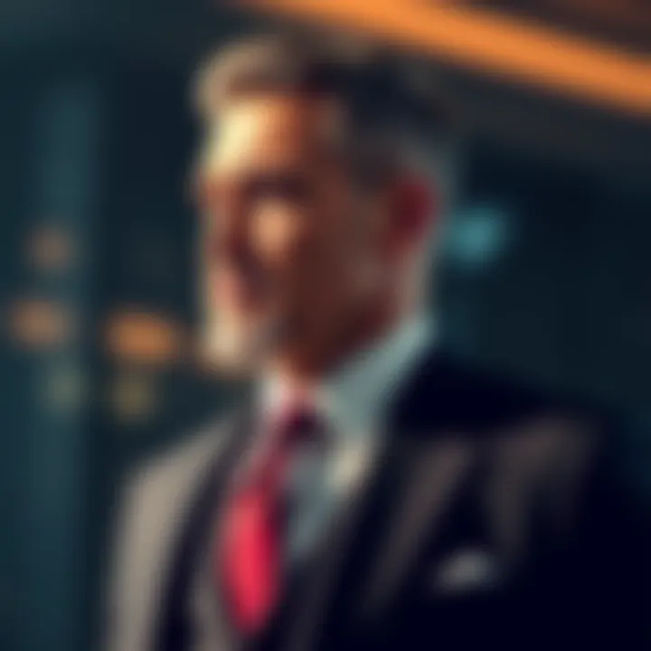 A portrait of a distinguished gentleman in a suit, looking thoughtfully into the distance, symbolizing updates on his situation.
