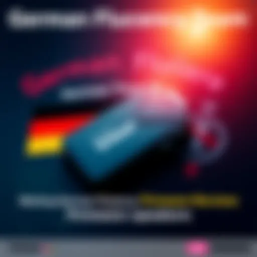 German Fluency Call for Trezor Team A graphic showing a Trezor hardware wallet alongside German text and translation symbols, emphasizing the need for German speakers in firmware review.