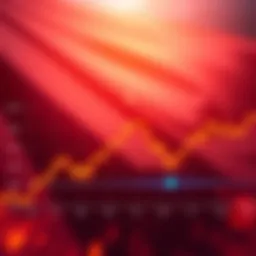 A graph showing a downward trend in cryptocurrency values with the German flag in the background.