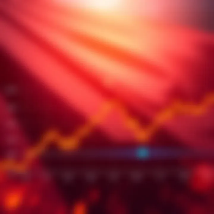 A graph showing a downward trend in cryptocurrency values with the German flag in the background.