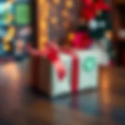 A beautifully wrapped gift box with a ribbon on a wooden table, symbolizing thoughtfulness and connections.