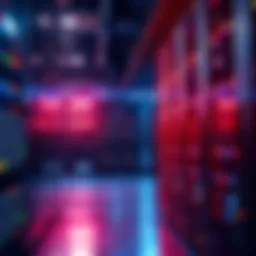 A large datacenter filled with computer servers, indicating mining activities for cryptocurrency.