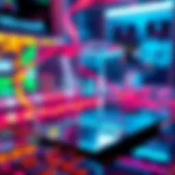 A clear piece of glass with digital data etched on it, symbolizing data storage for thousands of years