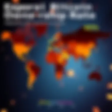 A world map showing various countries with Bitcoin ownership rates ranging from 4.5% to 6%.