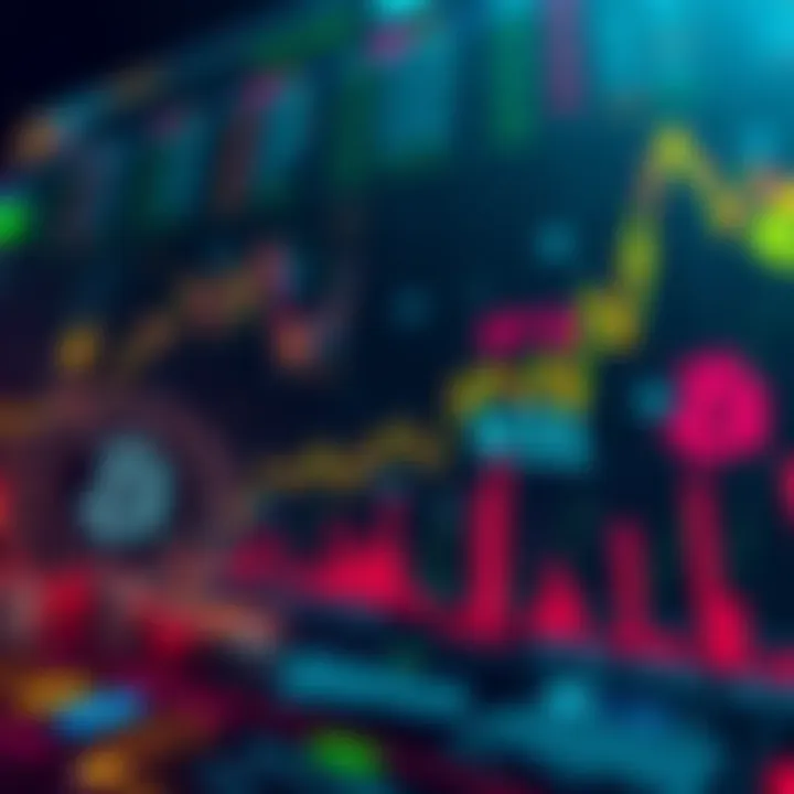 A chart showing rising trends in cryptocurrency values with symbols of global currencies in the background.