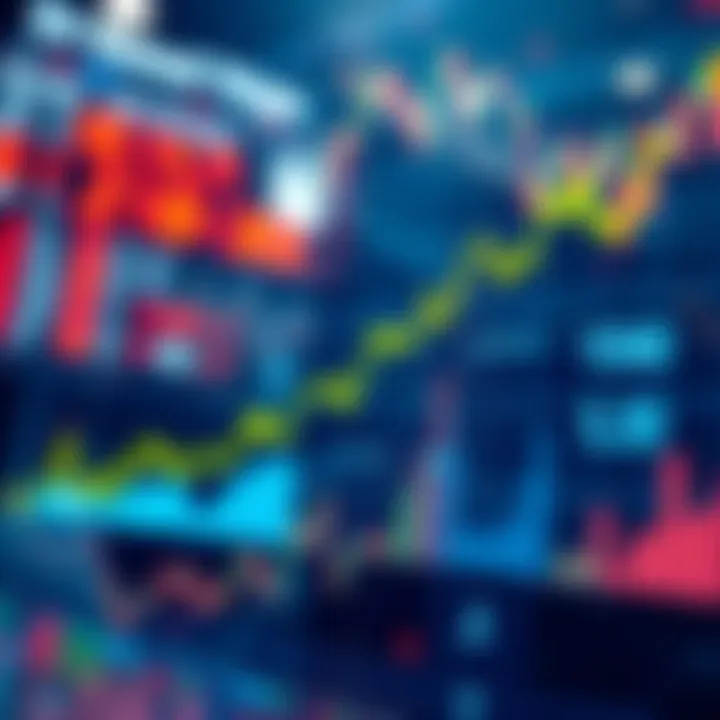 Stock market graph showing upward trend after Trump Iran deal announcement