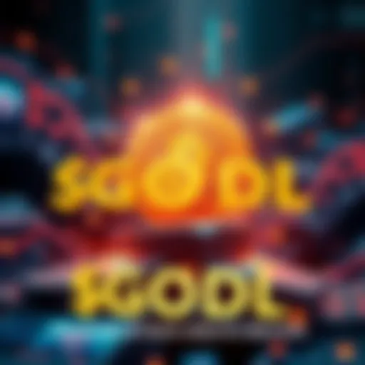 A visual representation of the $GODL Solana protocol with graphics symbolizing mining and digital wealth creation
