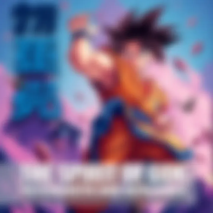 The Spirit of Goku: Strength and Resilience A vibrant illustration of Goku in a powerful stance, symbolizing courage and determination amidst a backdrop of challenges.