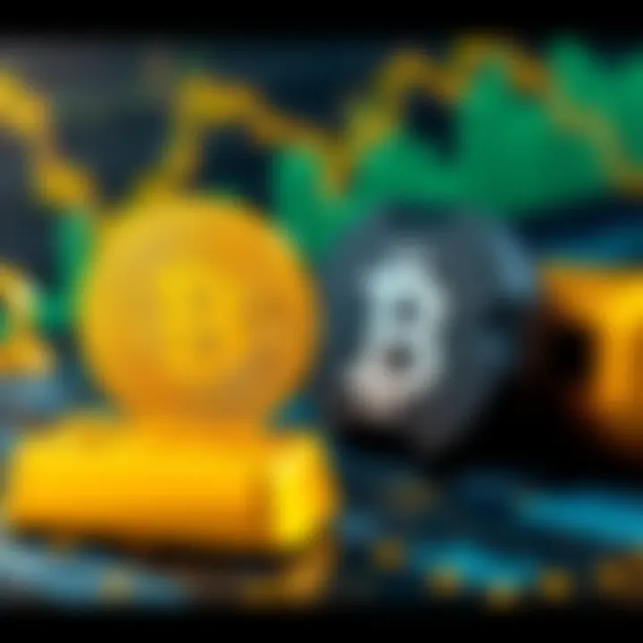 Gold and Bitcoin Security A gold bar next to a Bitcoin symbol, highlighting the security concerns of both assets in modern finance and technology.