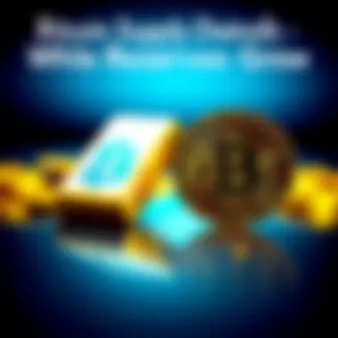 A visual representation showing a gold bar and a Bitcoin coin side by side, highlighting the difference in supply.