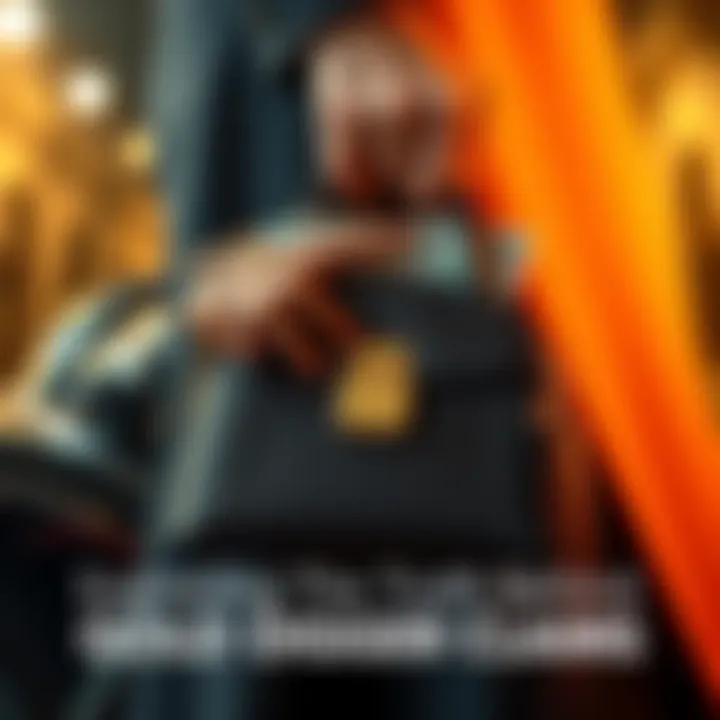A person holding a luxury purse with money peeking out, symbolizing financial motivations in relationships.