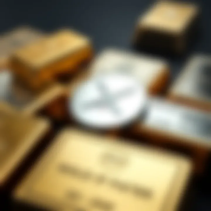 A collection of gold and silver bars with the XRP logo displayed on top, symbolizing the potential rise of XRP as a currency option.