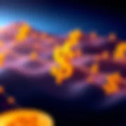 Goldman Sachs logo with a graphic representation of Solana cryptocurrency symbols and dollar signs