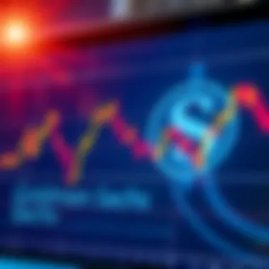 A financial chart showing a sharp decline in XRP and Solana values with a logo of Goldman Sachs in the background.