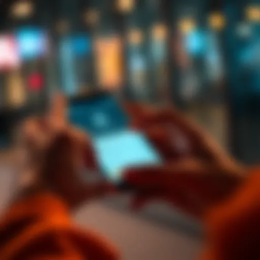 A person setting up two-factor authentication on a smartphone using Google Authenticator, with app interface visible