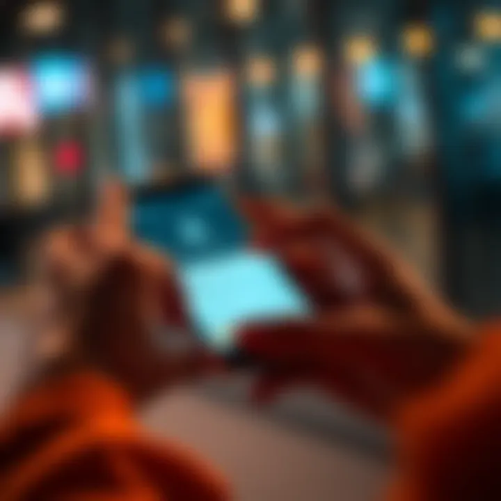 A person setting up two-factor authentication on a smartphone using Google Authenticator, with app interface visible