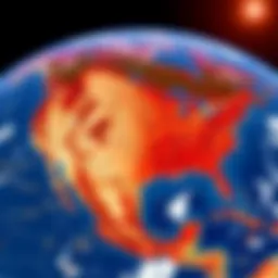 A visual representation of Google Earth displaying various parcel locations across the United States, including Florida, Seattle, and Texas.
