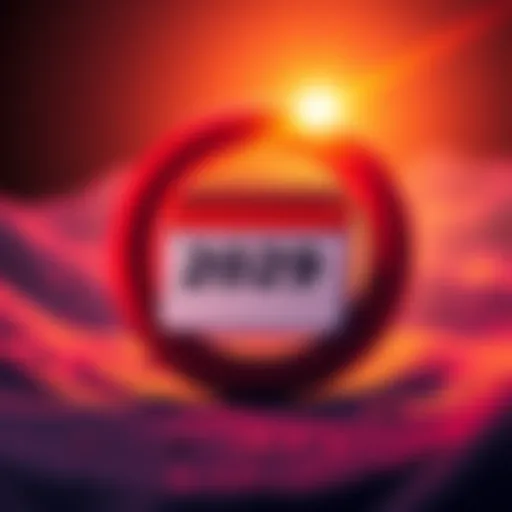 Google logo with a calendar showing the new 2029 deadline, representing changes in tech industry timelines.