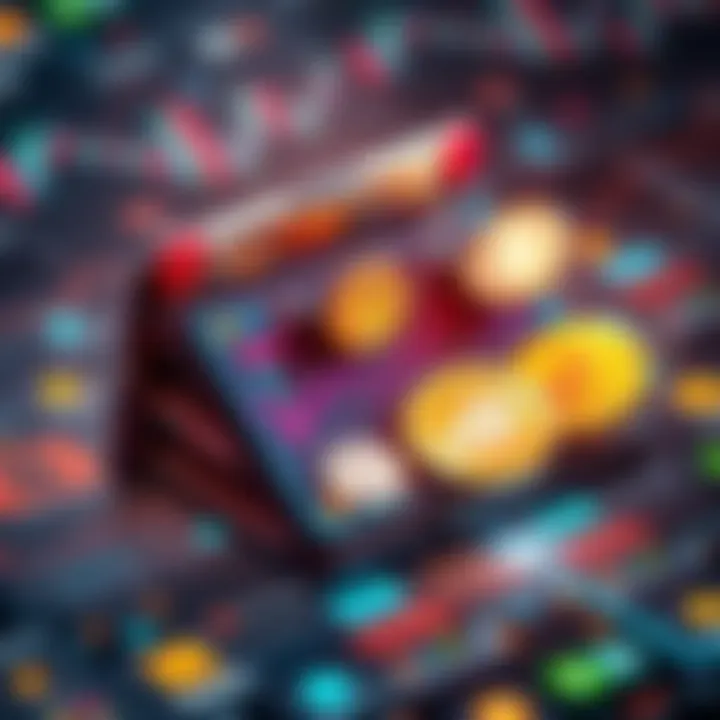 Modernizing Government Payments A futuristic digital wallet showcasing various cryptocurrencies, symbolizing the transition to electronic government payments.