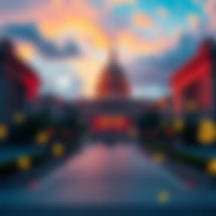 A visual representation of government buildings with Bitcoin symbols, highlighting the issue of government influence on cryptocurrency values.