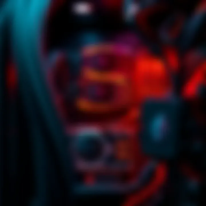 A mining rig with multiple GPU cards actively working to mine Ethereum, surrounded by ASIC miners being turned off.