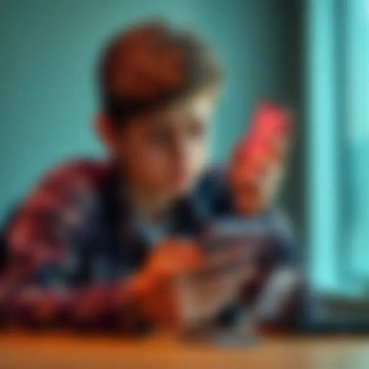 A frustrated 16-year-old looking at a phone with error messages from the graduation app