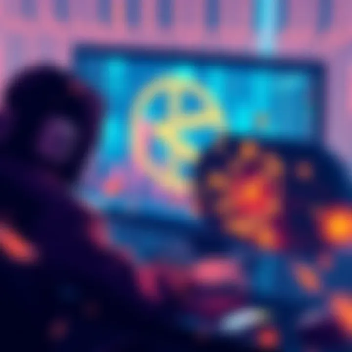 Illustration showing a hacker manipulating digital tokens on a computer screen, representing the $5.4 million exploit on Gravity Bridge.