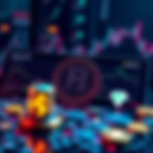 A visual representation of Grayscale's strategy on hashdag protocol developments, featuring charts and cryptocurrency symbols.