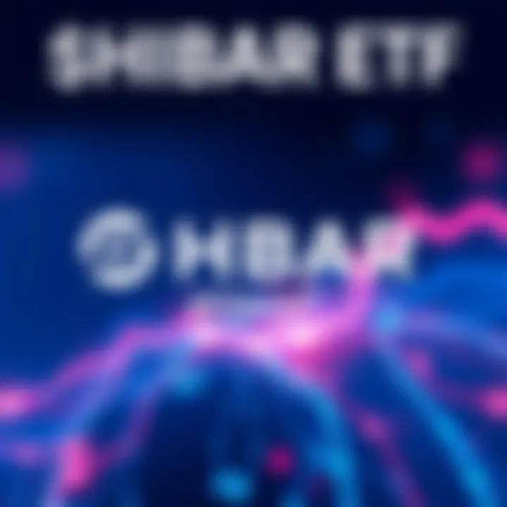 Grayscale's logo with a graphic showing the $HBAR ETF launch in Delaware