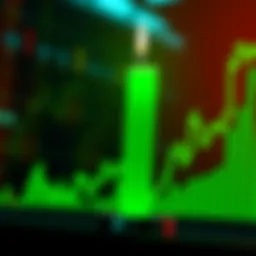 A vibrant green candle representing a positive trend in stock prices, indicating growth and investor optimism for Q2.