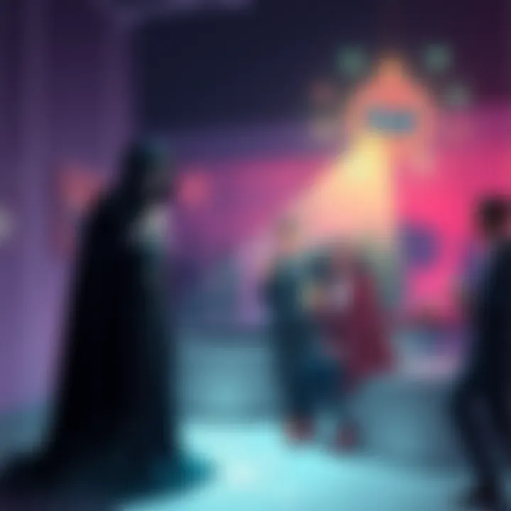 The Grim Reaper approaches a group of party-goers celebrating without noticing the imminent financial crisis.