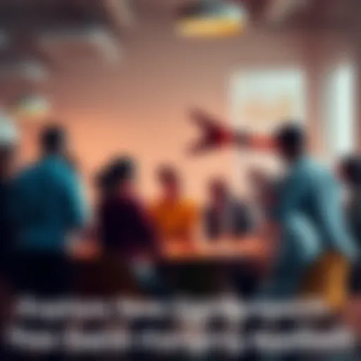 A diverse group of people collaborating and generating ideas during a brainstorming session