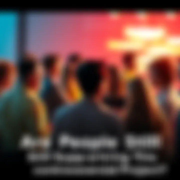 A diverse group of people engaged in a discussion about a controversial project, expressing various opinions and thoughts.