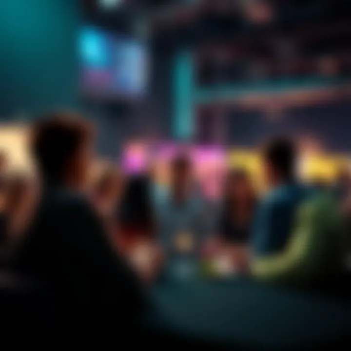 People engaged in a lively discussion about trending topics