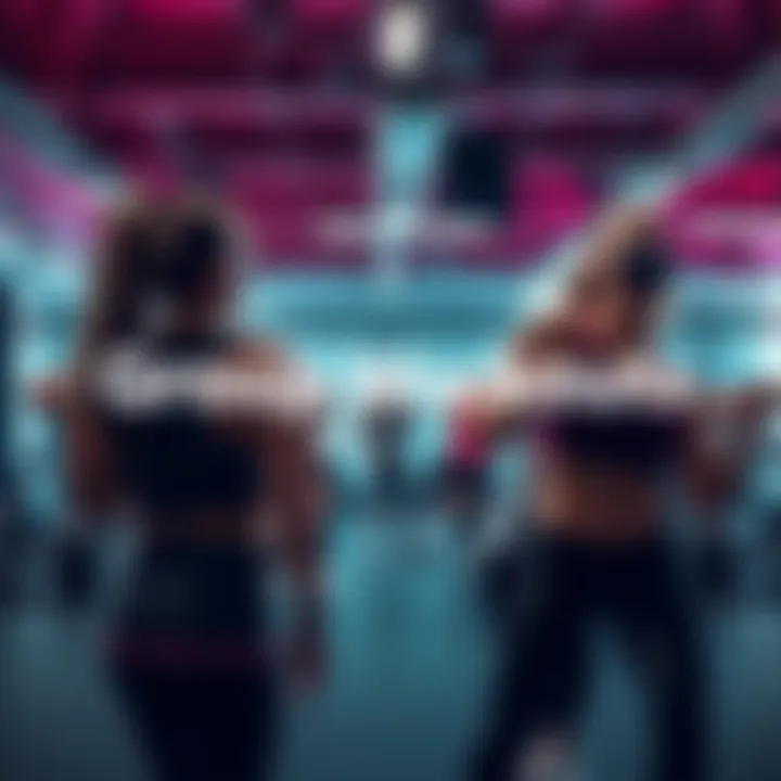 A group of people exercising together in a gym, focusing on teamwork and fitness goals.