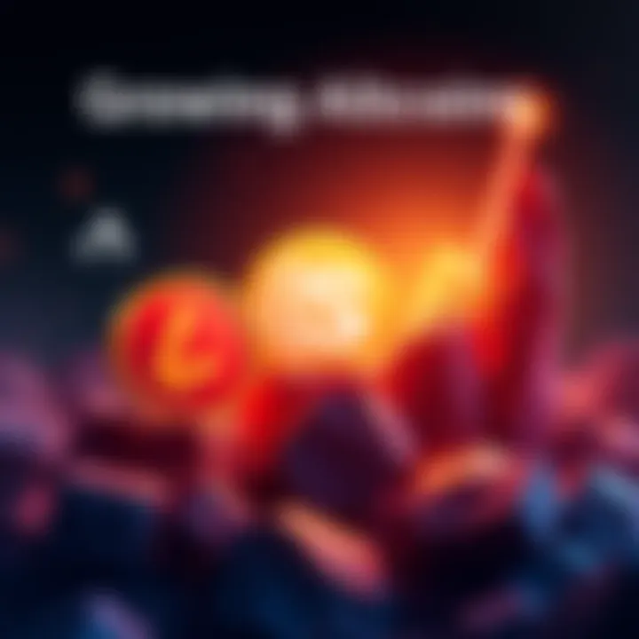 Illustration of Chainlink, Cosmos, and Solana logos with a rising graph, symbolizing growth in the altcoin market.