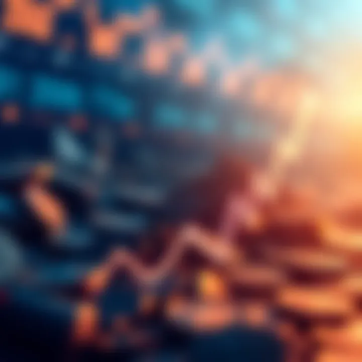 A graphic showing the rising supply of DOGE coins with a positive trend line, highlighting investment potential in cryptocurrency.