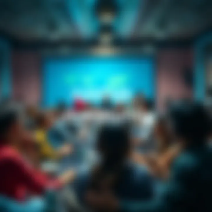 A diverse group of people engaging in a lively online discussion about various topics on a forum platform