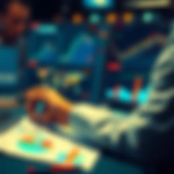 A person analyzing charts and graphs related to Kaspa investments, with a focus on price targets and strategies for 2025.