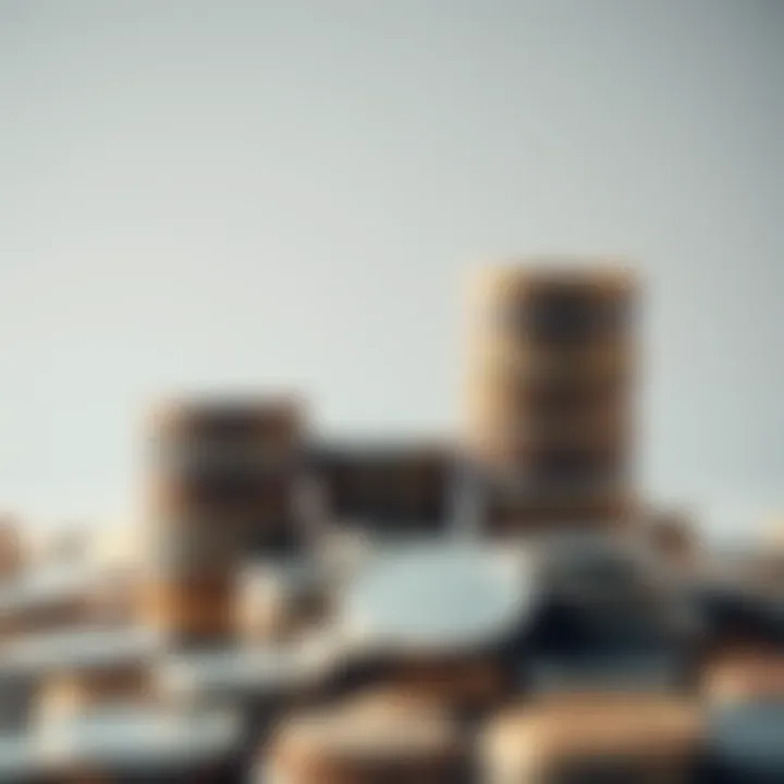 Growing stack of coins A close-up of a growing stack of coins representing accumulation during rising prices