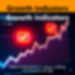 A graph showing upward trends in market performance with two highlighted options poised for growth.